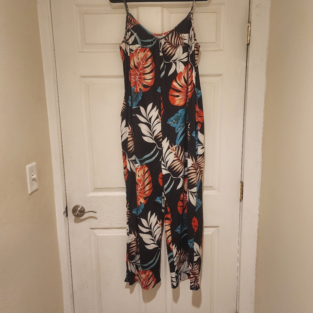 Tropical Print Jumpsuit